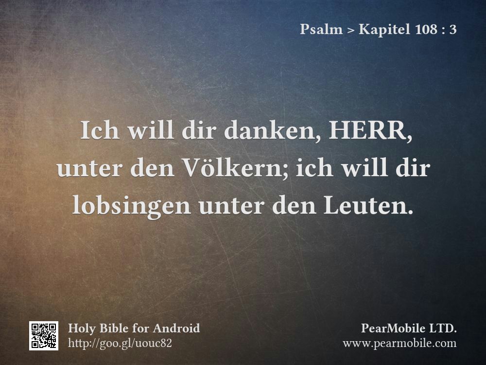 Psalm, Kapitel 108:3